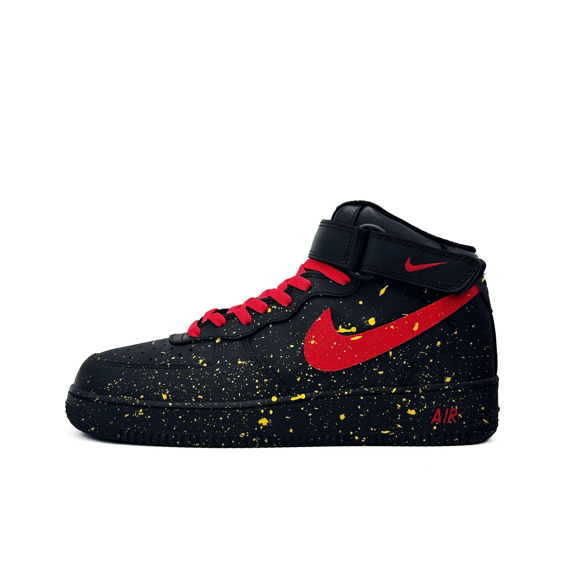 

Nike Кроссовки для скейтбординга Air Force 1 Venus New Era Mid top Unisex Black Red с устойчивым к истиранию верхом