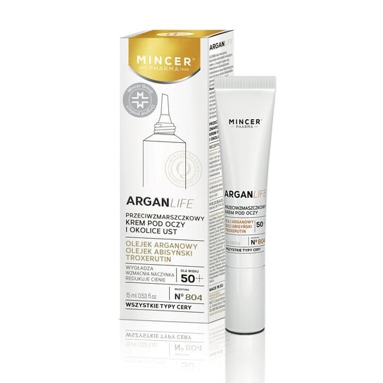 

Крем для глаз и губ №804, 15 мл Mincer Pharma, ArganLife 50+