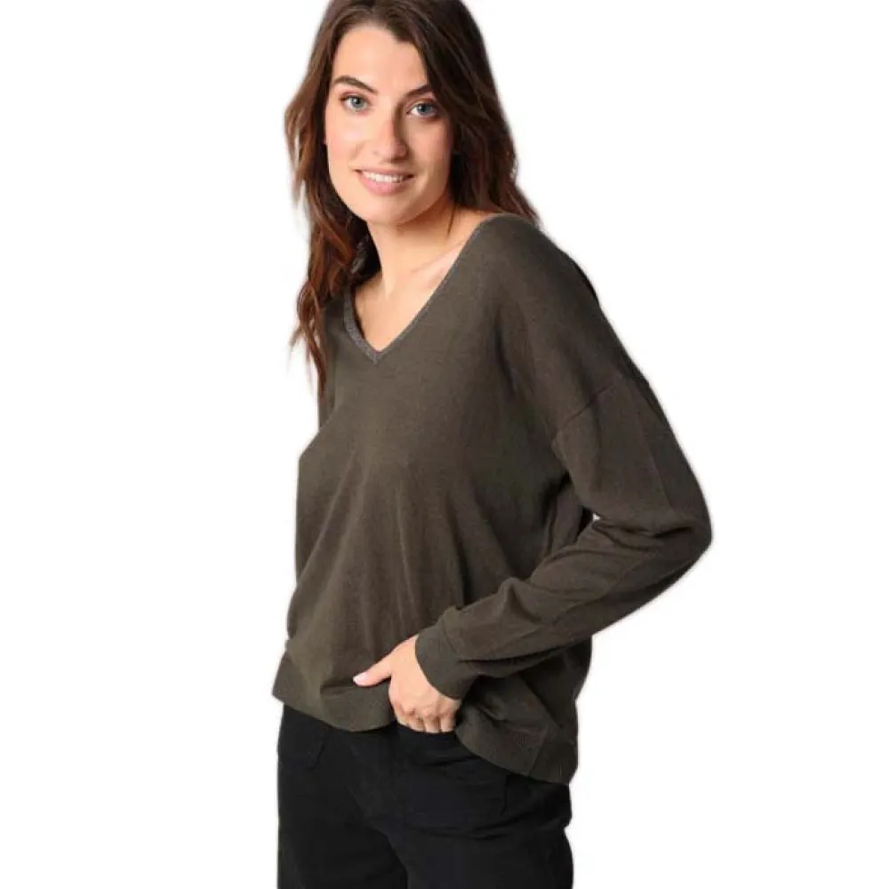 

Свитер Deeluxe Karija с V-образным вырезом, зеленый