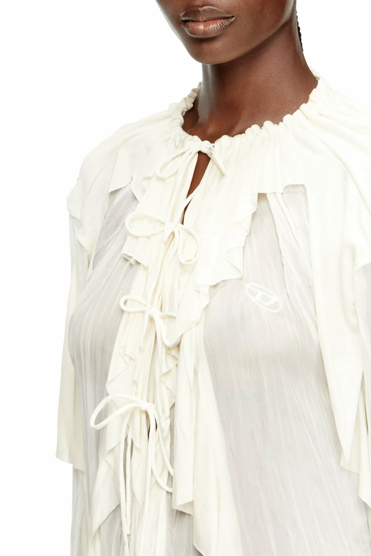Женская дизайнерская рубашка C-LASSY Diesel, off white — фото 2