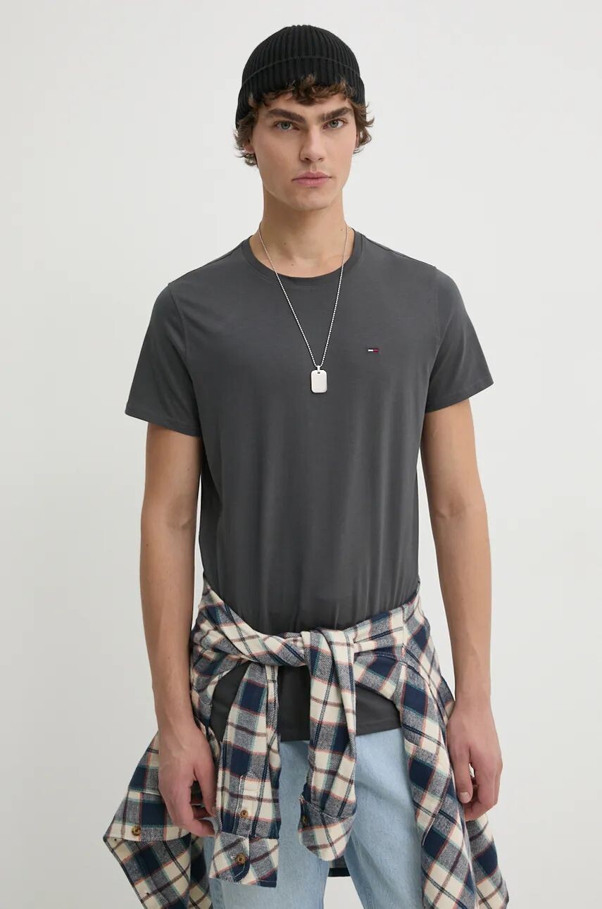

Хлопковая футболка Tommy Jeans, серый