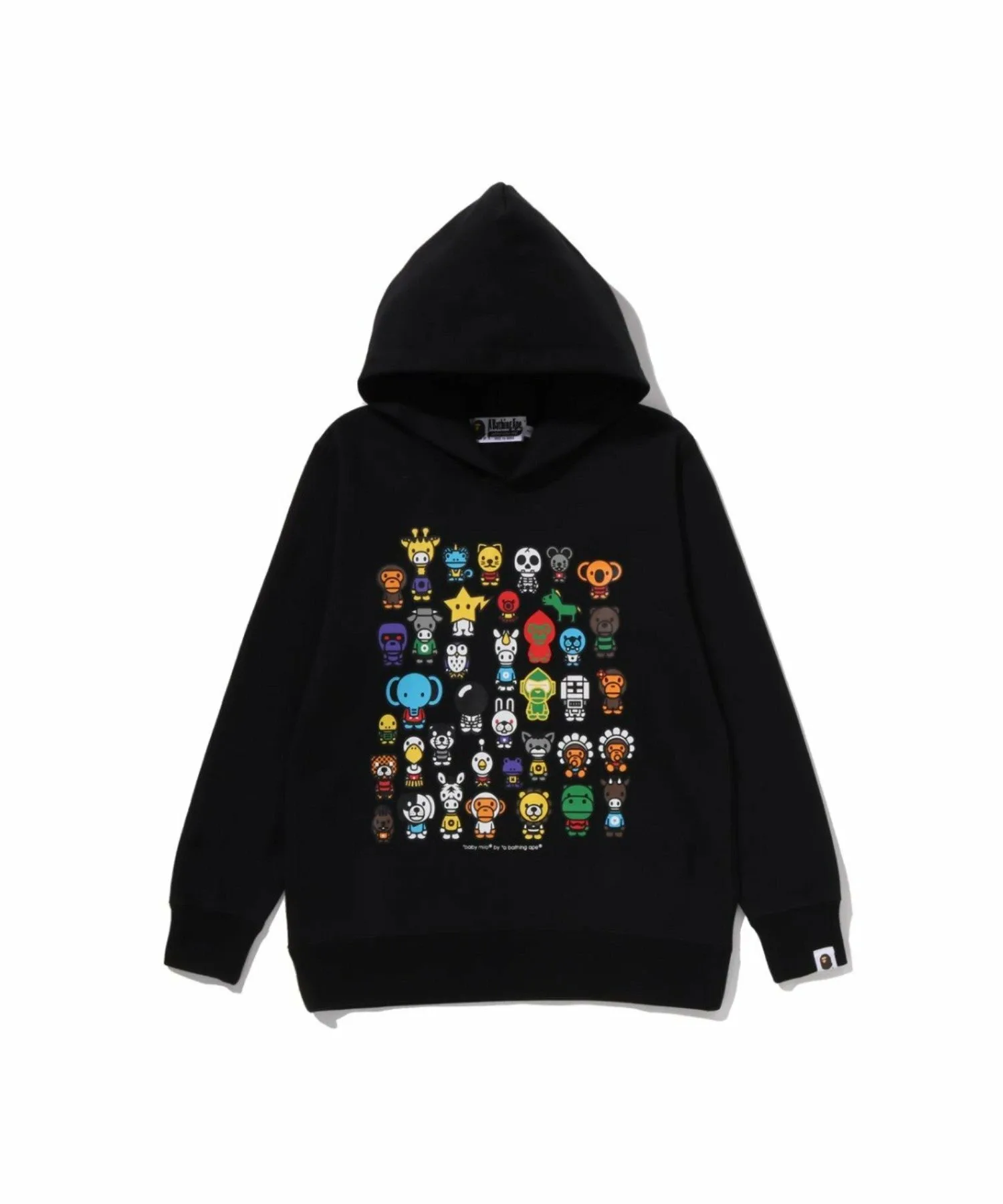 Толстовка с капюшоном от А до Я A BATHING APE, BLACK