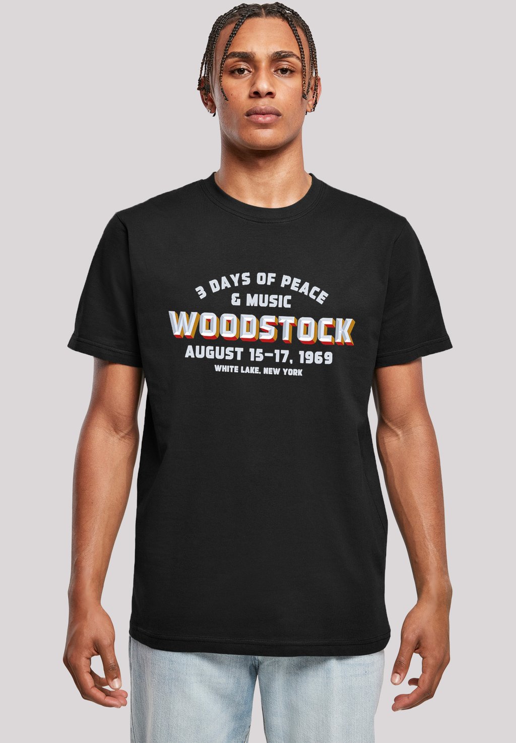 

Футболка с принтом WOODSTOCK VARSITY F4NT4STIC, черный