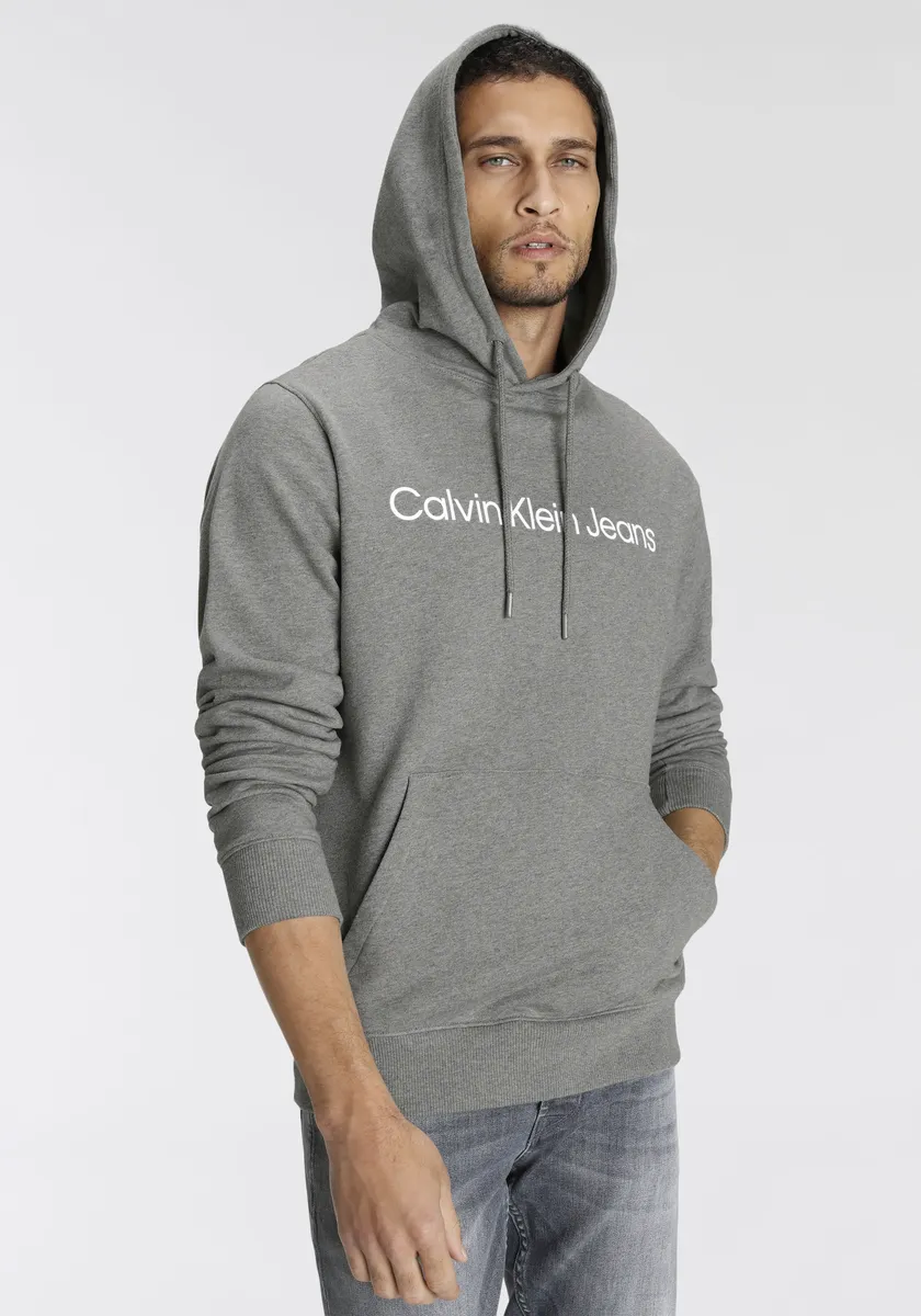 

Толстовка с капюшоном Calvin Klein Jeans "CORE INSTITUTIONAL LOGO HOODIE", серый