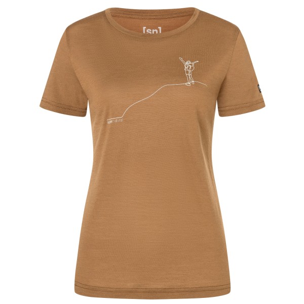 

Женская футболка bergglück - рубашка из мериноса Super.Natural, мультиколор