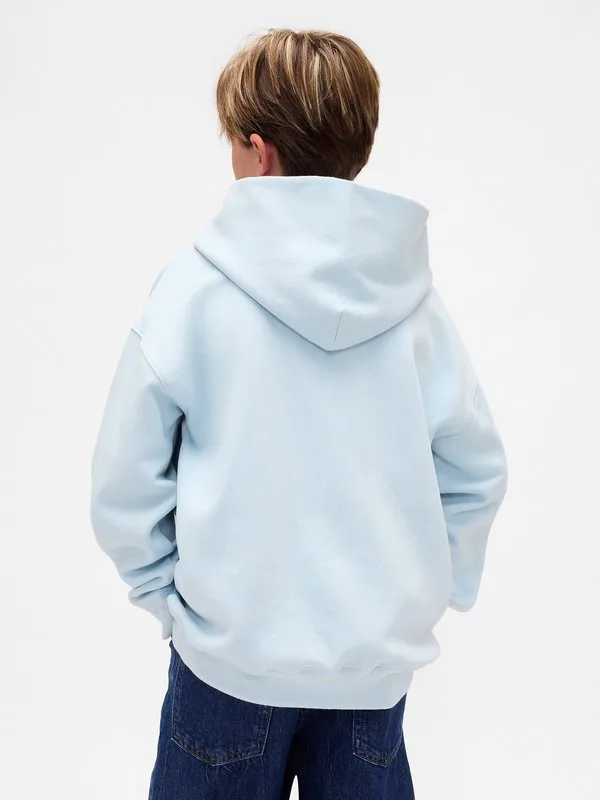 Детская толстовка с графическим логотипом Gap, Light Blue — фото 3