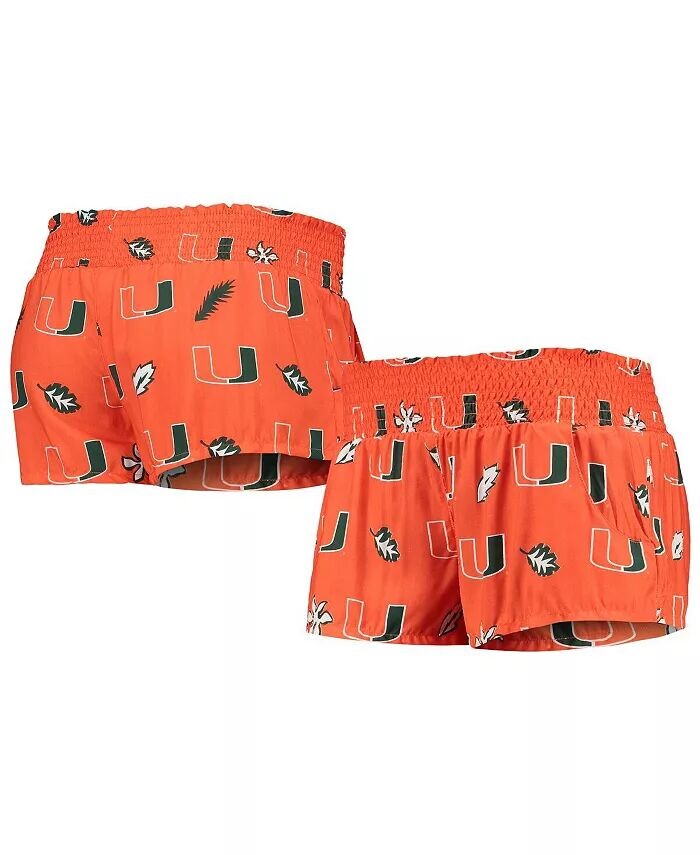 

Женские оранжевые пляжные шорты Miami Hurricanes Wes & Willy
