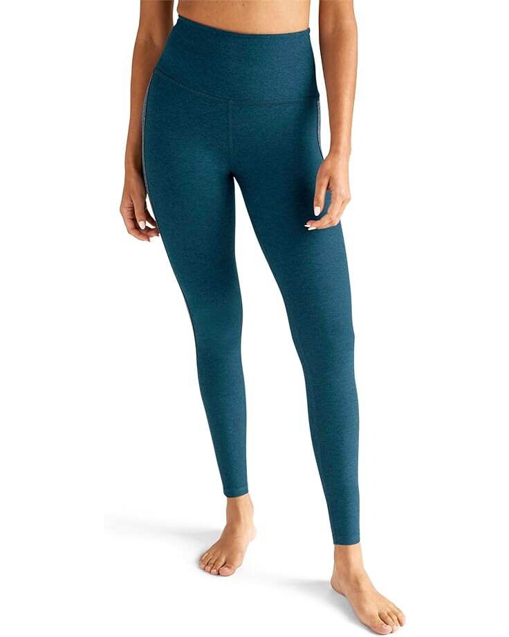 

Леггинсы Beyond Yoga Spacedye Shine On High Waisted Midi, цвет Blue Gem Heather