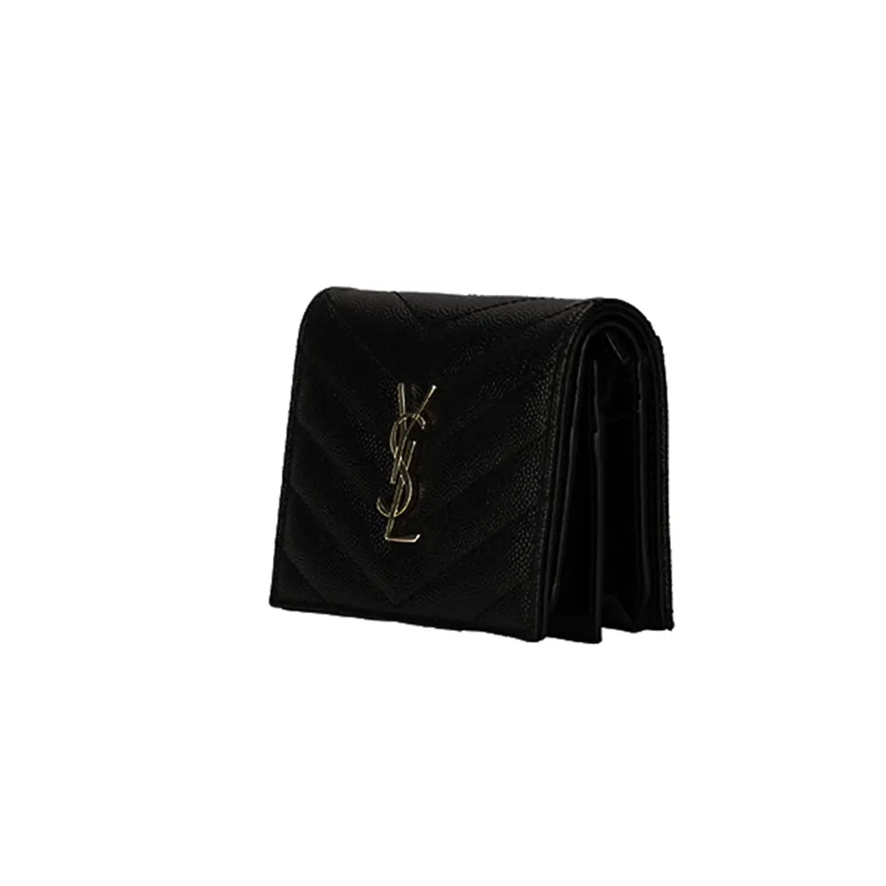 CASSANDRE Кожаный кардхолдер, Женский кошелек Черный SAINT LAURENT — фото 2