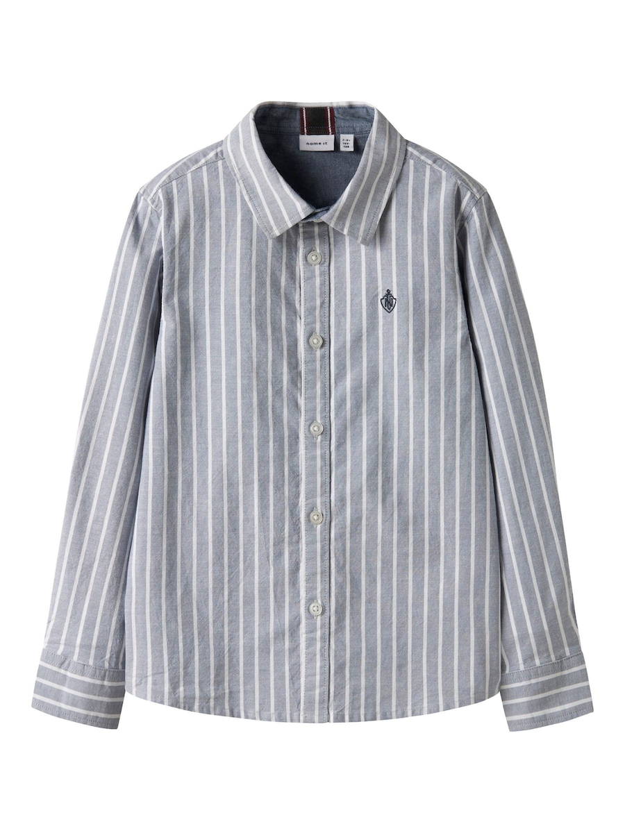 

Рубашка на пуговицах классического кроя NAME IT, Blue/Mottled Blue