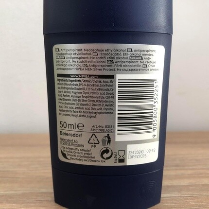 NIVEA MEN Stick Body Silver Protect Дезодорант-антиперспирант 48 часов 50 мл — фото 2