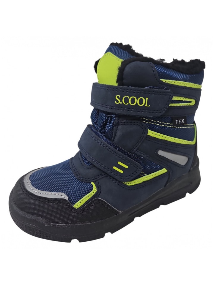 

S'COOL Синие ботинки на липучках