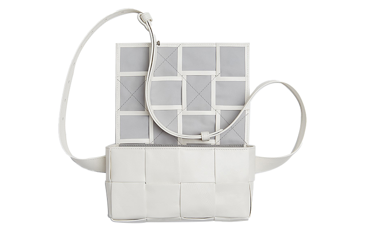 Bottega Veneta Мини-поясная сумка из коровьей кожи для мужчин белая — фото 2