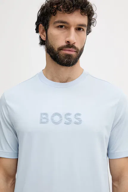 Футболка свободный крой BOSS Green, синий — фото 4