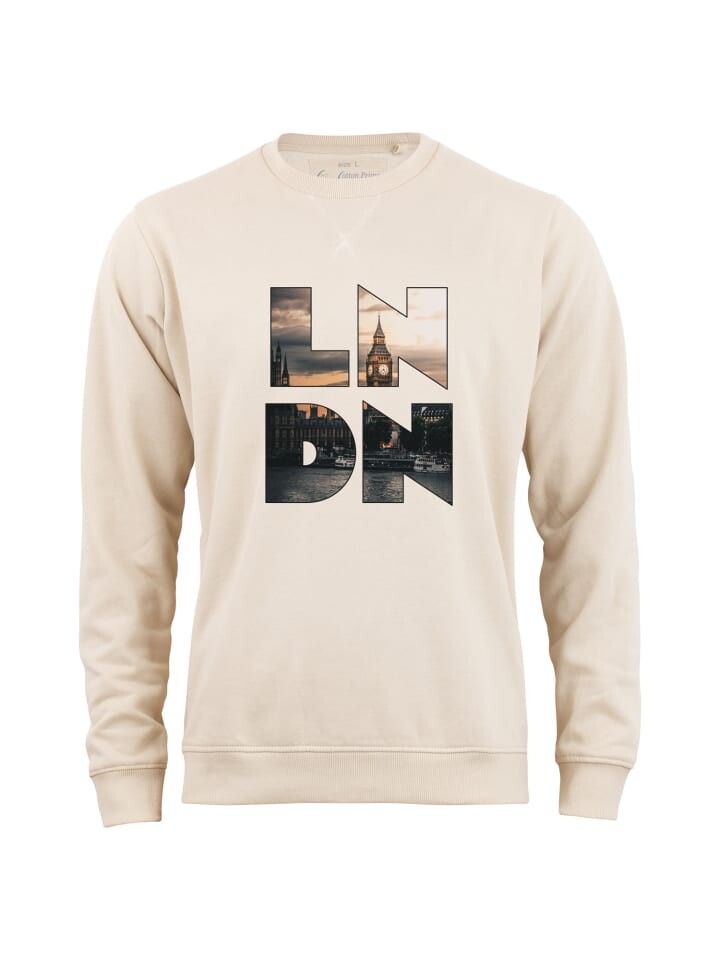 

Толстовка Cotton Prime Sweatshirt Skyline London - Weltenbummler Kollektion, песочный