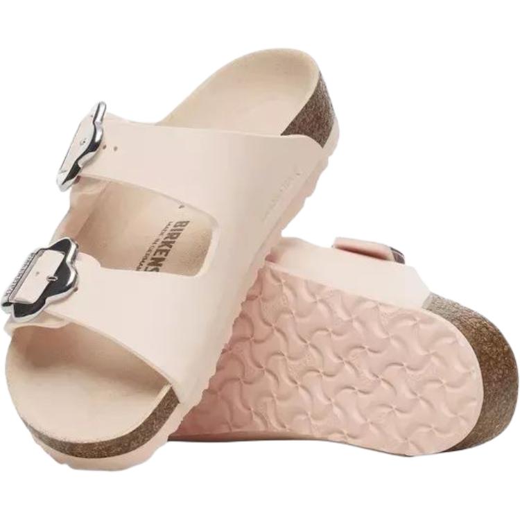 Детские шлепанцы Arizona с противоскользящей подошвой, износостойкие, узкие Birkenstock, розовый — фото 3
