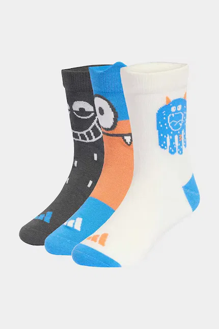 Носки детские длинные 3 шт Adidas Performance, белый