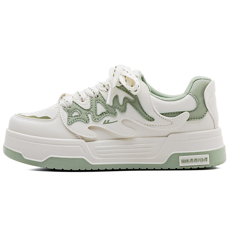 

Кроссовки WARRIOR Skateboarding Shoes Women's Low-top Beige/Green, зеленый