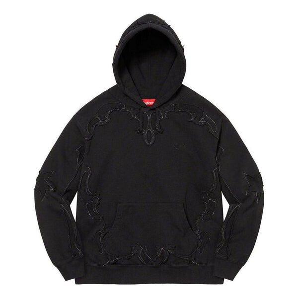 

Толстовка western cut out hooded sweatshirt 'black' Supreme, черный