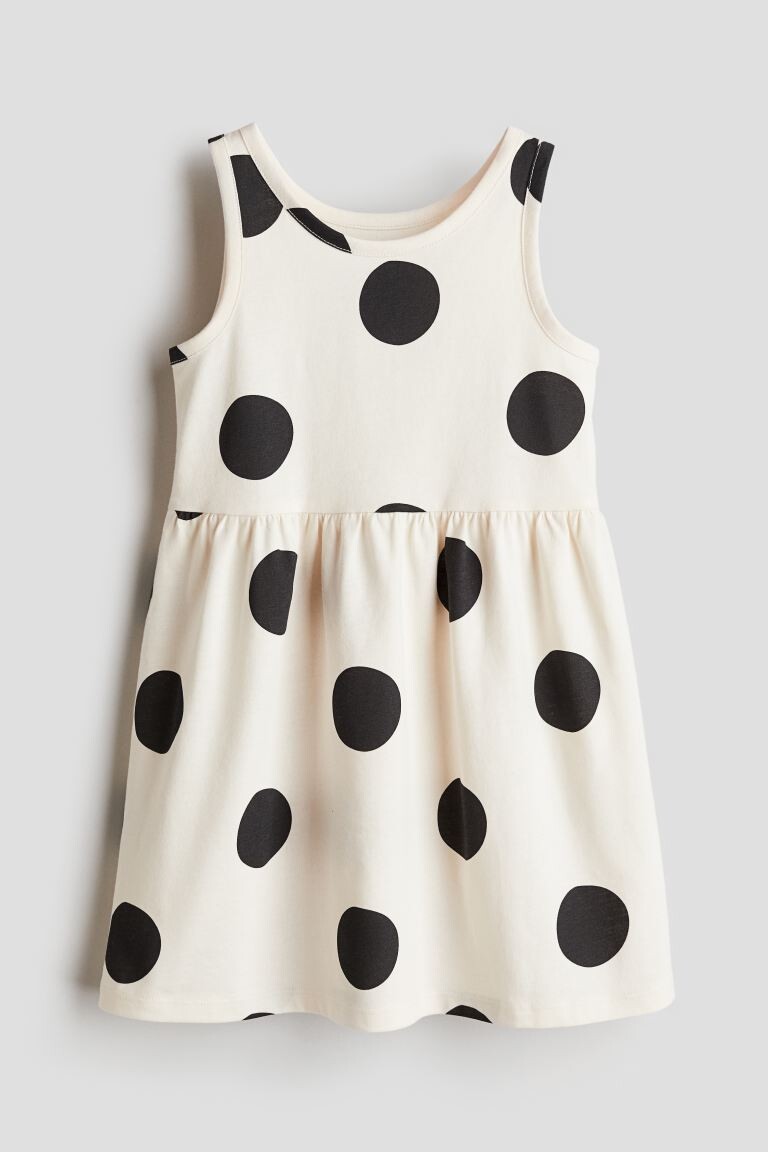

Хлопковое платье с рисунком H&M, белый