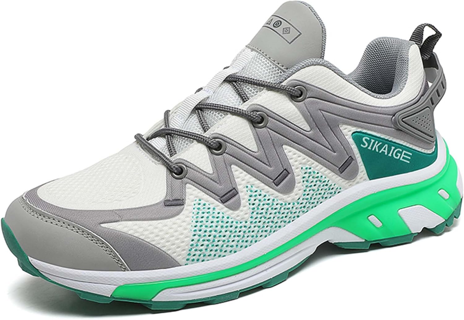 

Мужские беговые кроссовки KSYVUCRD для дорожного бега с поддержкой свода стопы, высокой эластичностью, противоскользящей подошвой и дышащей структурой, зеленый