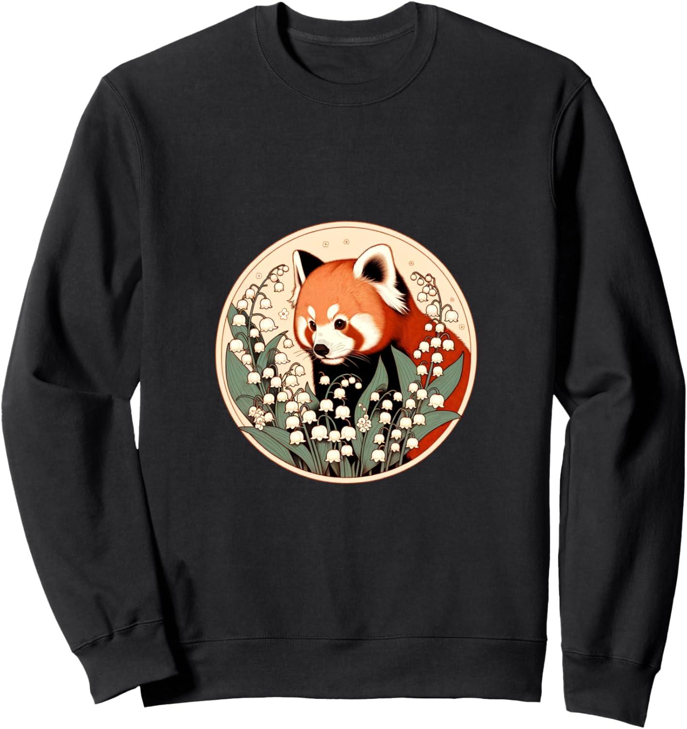 

Толстовка с изображением красной панды и милой розы Cat Snugg