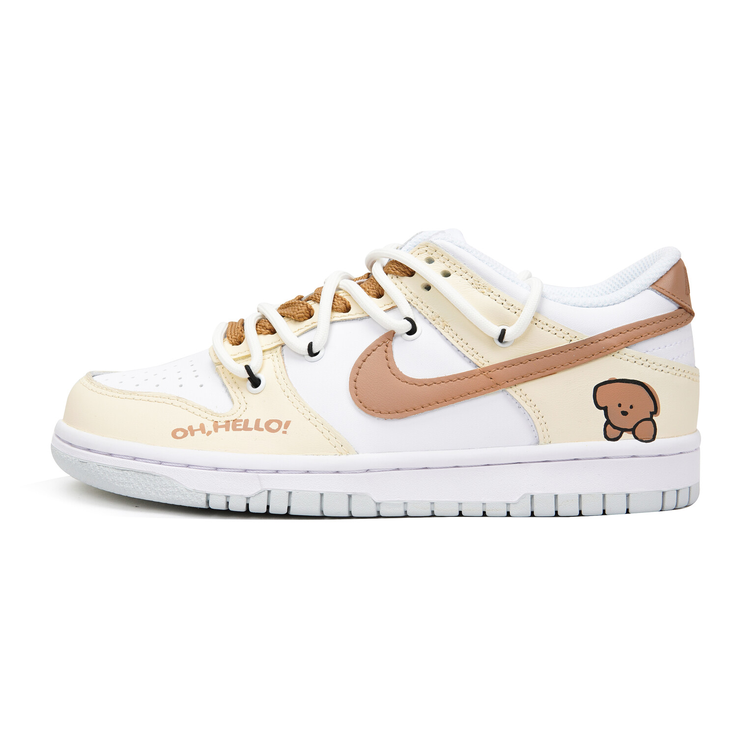 

Кроссовки Nike Dunk Skateboard Shoes Women's Low-Top Yellow White