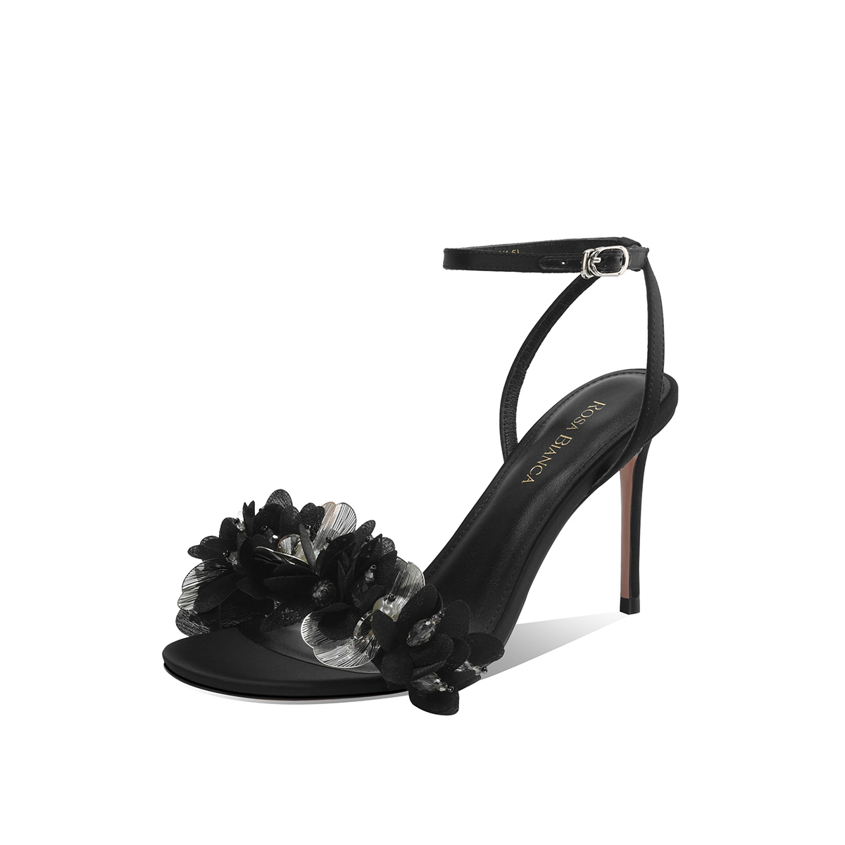 Rosa Bianca Женские сандалии на одной застежке черные с овчинной стелькой, цвет Black (Sheepskin Insole)