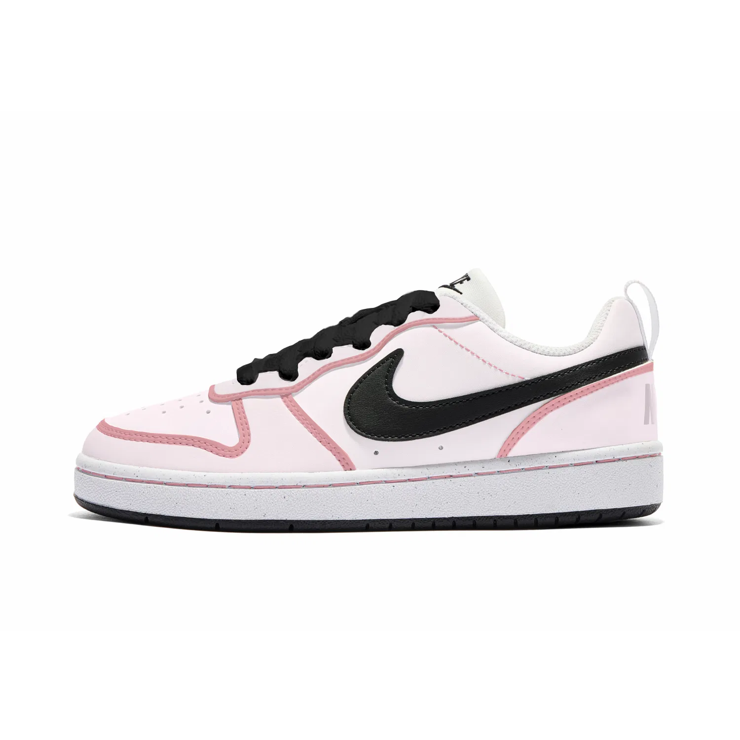 Кроссовки детские Court Borough PASSERBY Peach Black Coffee Low top для скейтбординга, белый, розовый, черный Nike, Pink Ink
