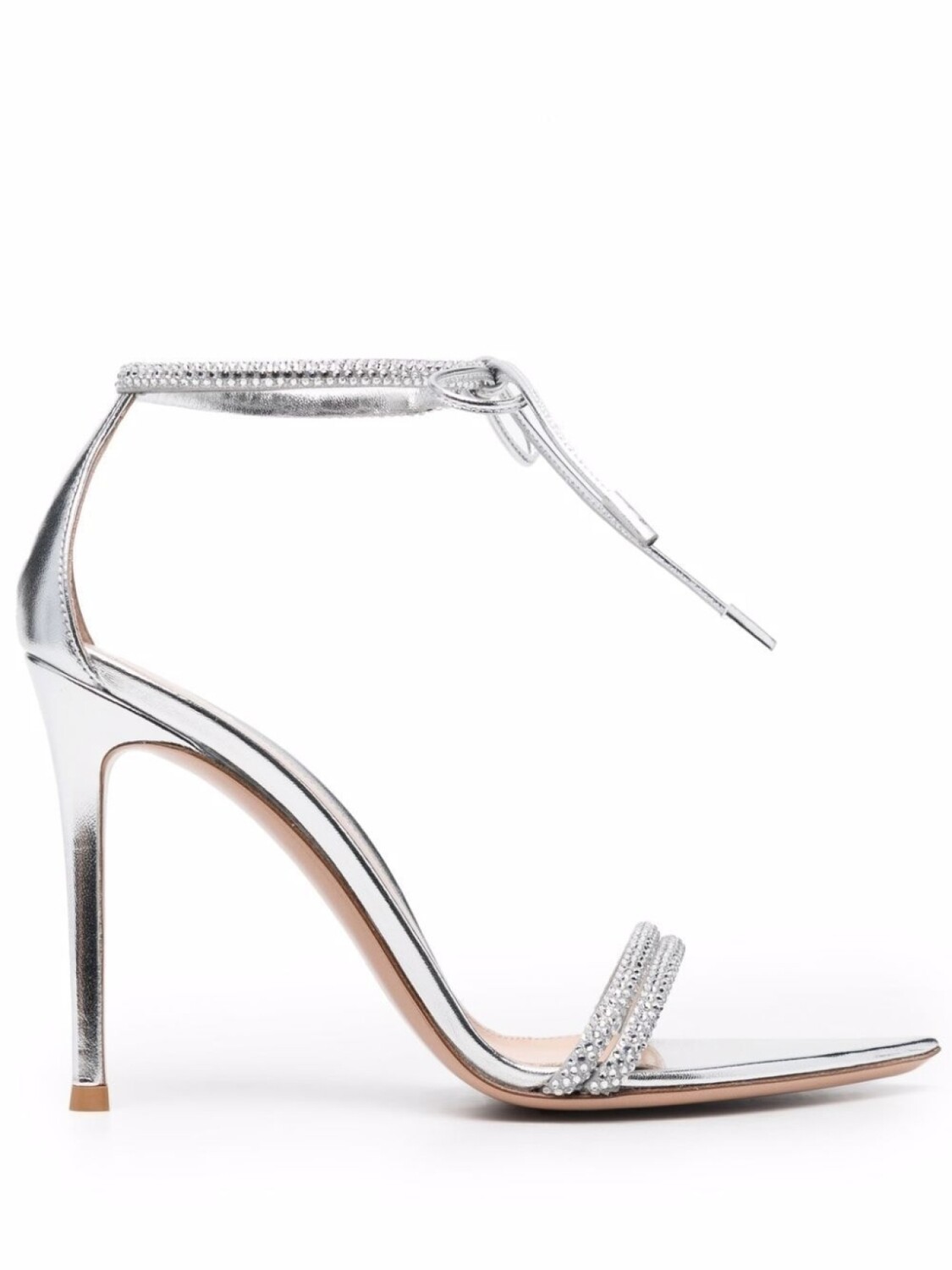 

Gianvito Rossi босоножки с завязками, серебристый