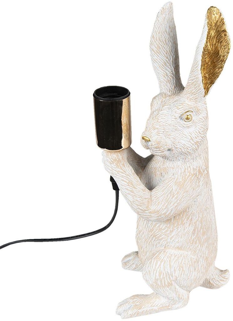 

Настольная лампа Clayre & Eef Rabbit 36 ​​см, белый пластик Clayre&Eef