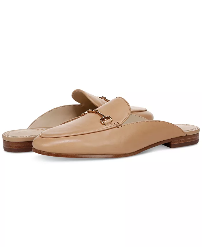 Женские кожаные повседневные мюли Tailored Sam Edelman, коричневый/бежевый — фото 3