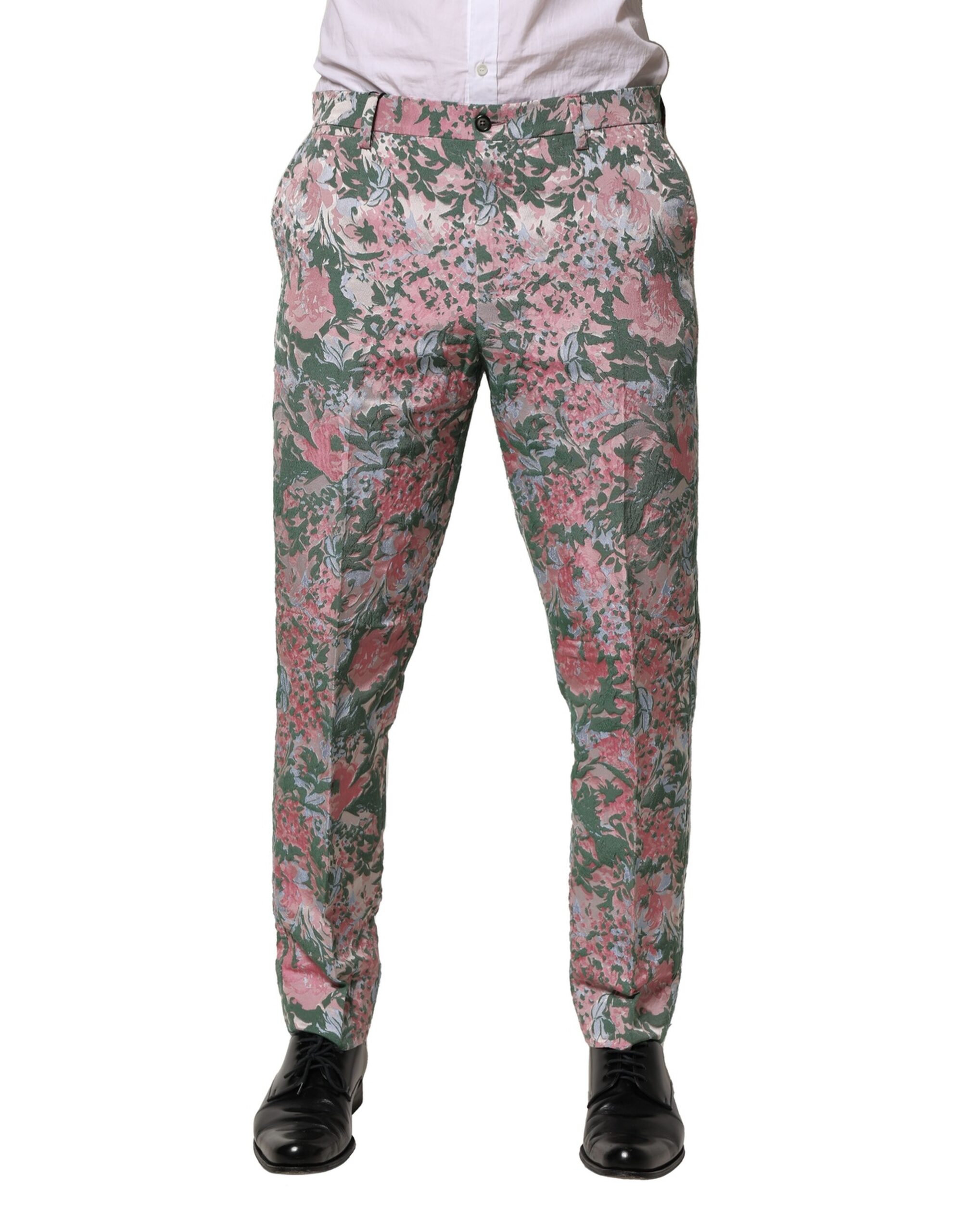 Брюки из разноцветного цветочного жаккарда Dolce & Gabbana, Multicolor