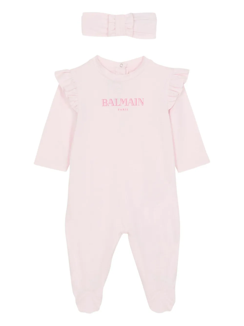 

Комплект для новорожденного с логотипом Balmain Kids, розовый