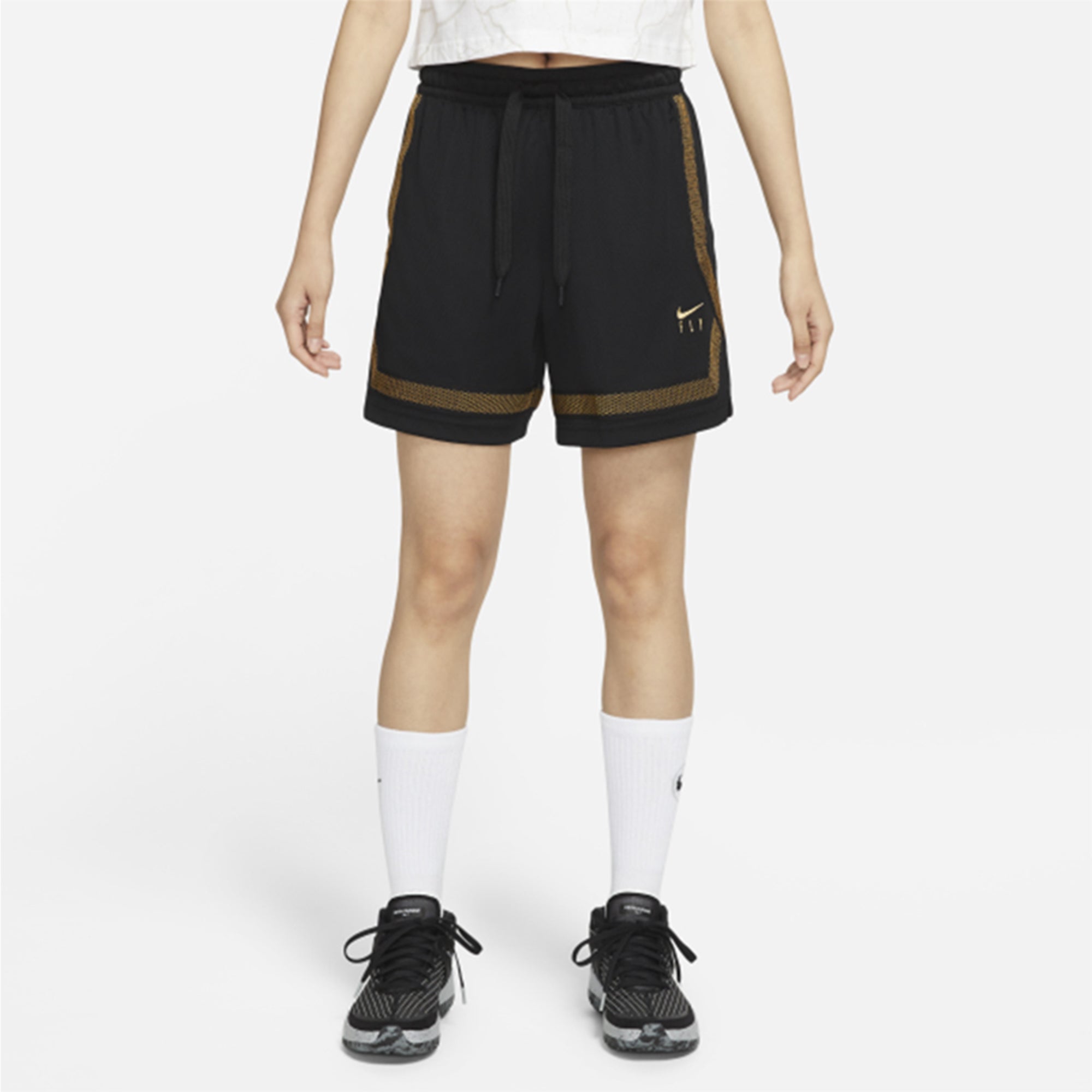 Шорты (WMNS) Nike Fly Crossover Casual Sports Basketball Training Shorts Black CK6600-015 — фото 3