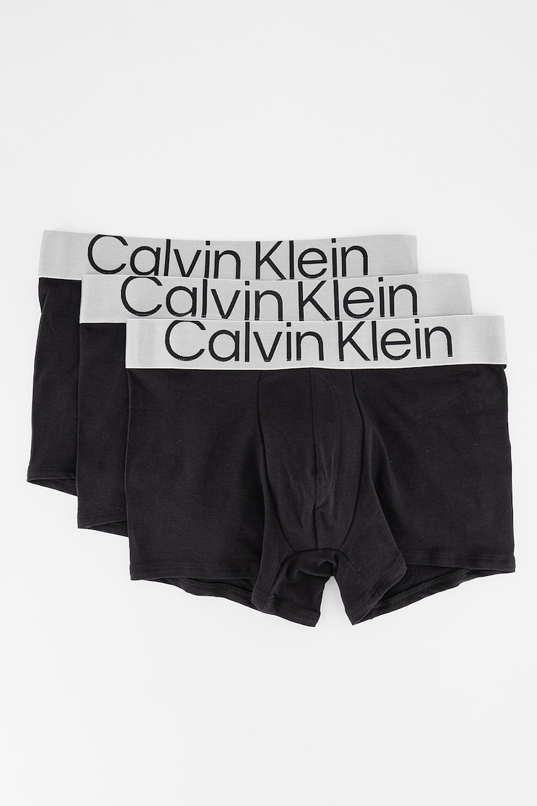 

Боксеры с логотипом - 3 пары Calvin Klein, черный