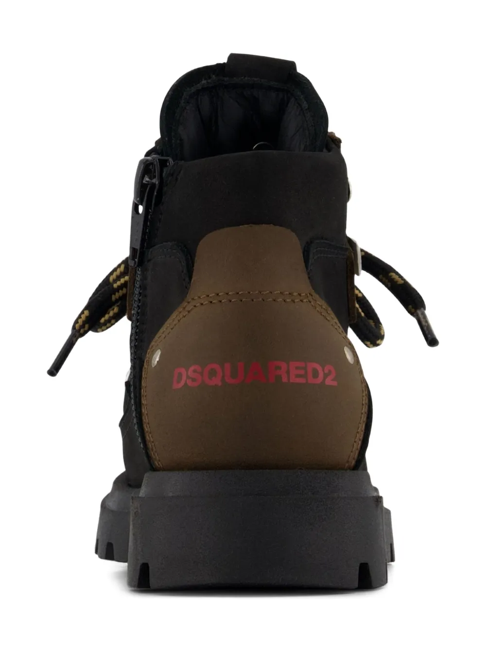 Ботинки на шнуровке с молнией DSQUARED2 KIDS, черный — фото 4
