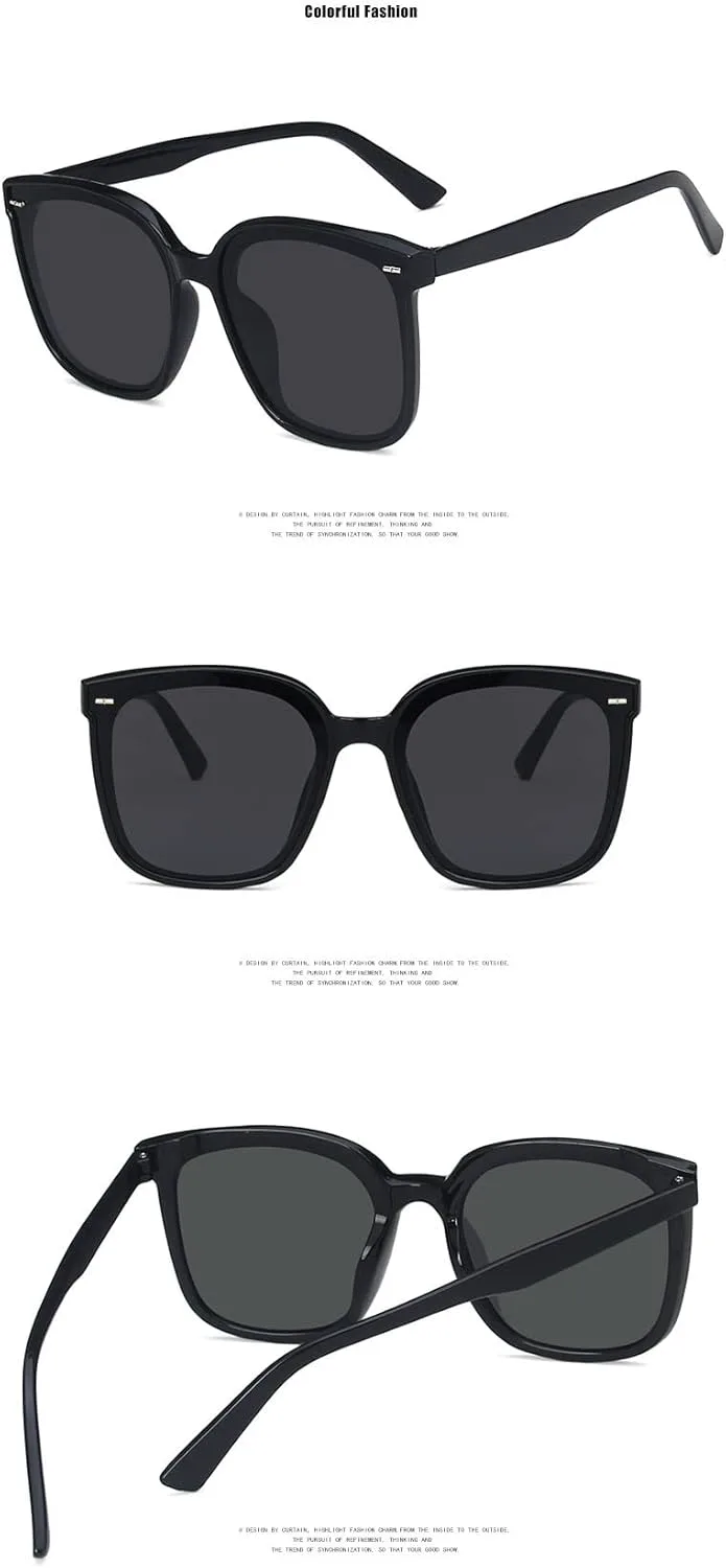 

Ретро-солнцезащитные очки в крупной оправе 2026 года для мужчин и женщин, декоративные, модные, для отдыха на природе (Цвет: A, Размер: 1) MTZJH, One Color