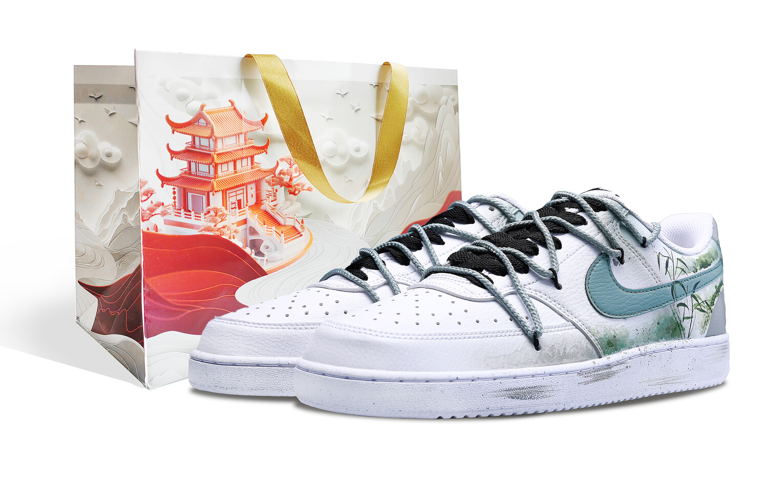 

Кроссовки Nike Court Vision 1 Skateboarding Shoes Men Low-top White, голубой, Синий, Кроссовки Nike Court Vision 1 Skateboarding Shoes Men Low-top White, голубой
