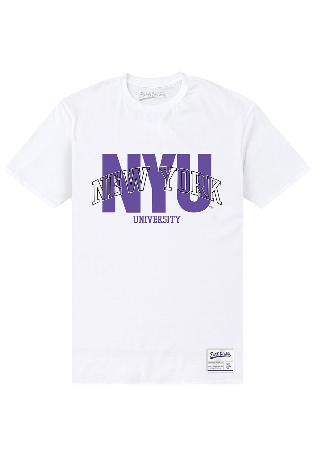 

Футболка с принтом PARK FIELDS NEW YORK UNIVERSITY SCRIPT Henry Tiger, белый