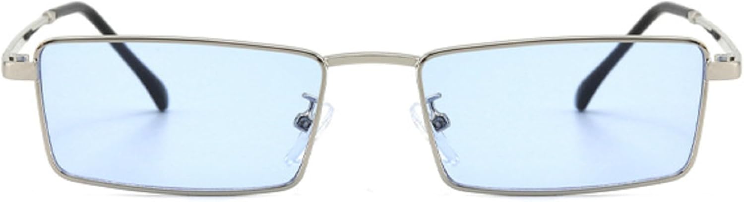 

Модные солнцезащитные очки в маленькой квадратной оправе для женщин и мужчин, ретро-очки прямоугольной формы, для активного отдыха и путешествий, женские солнцезащитные очки N47 mincl, Blue