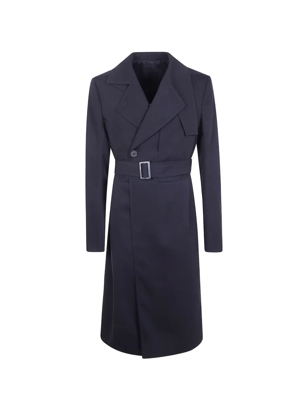 

Пальто с поясом Rick Owens, синий