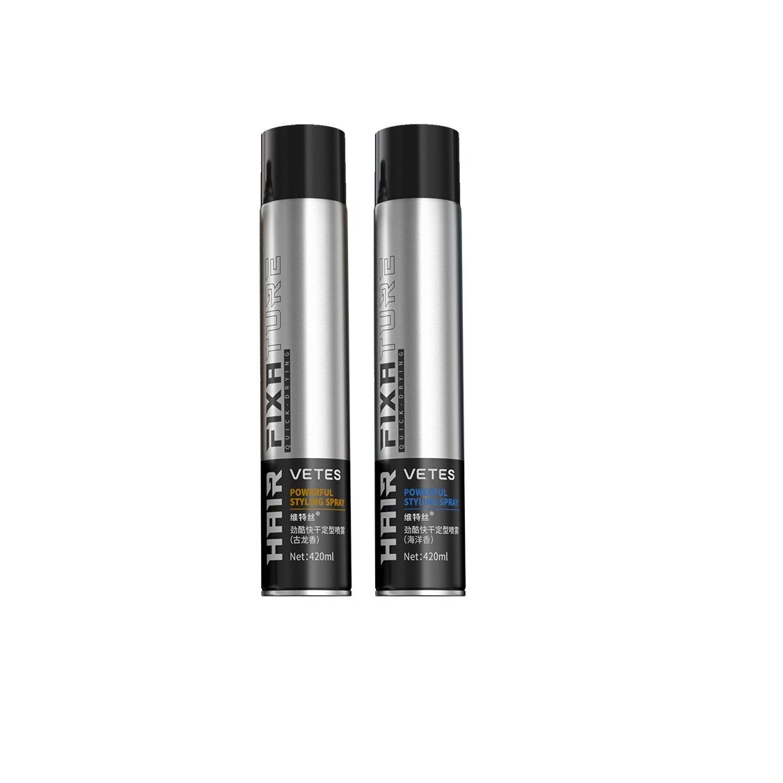 Лак для волос Vetes Powerful Styling Spray с морским ароматом, 420 мл + воск для укладки волос Vetes сильной фиксации, 100 г — фото 2