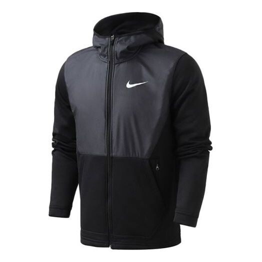 

Толстовка splicing hooded stay warm sports jacket black Nike, черный