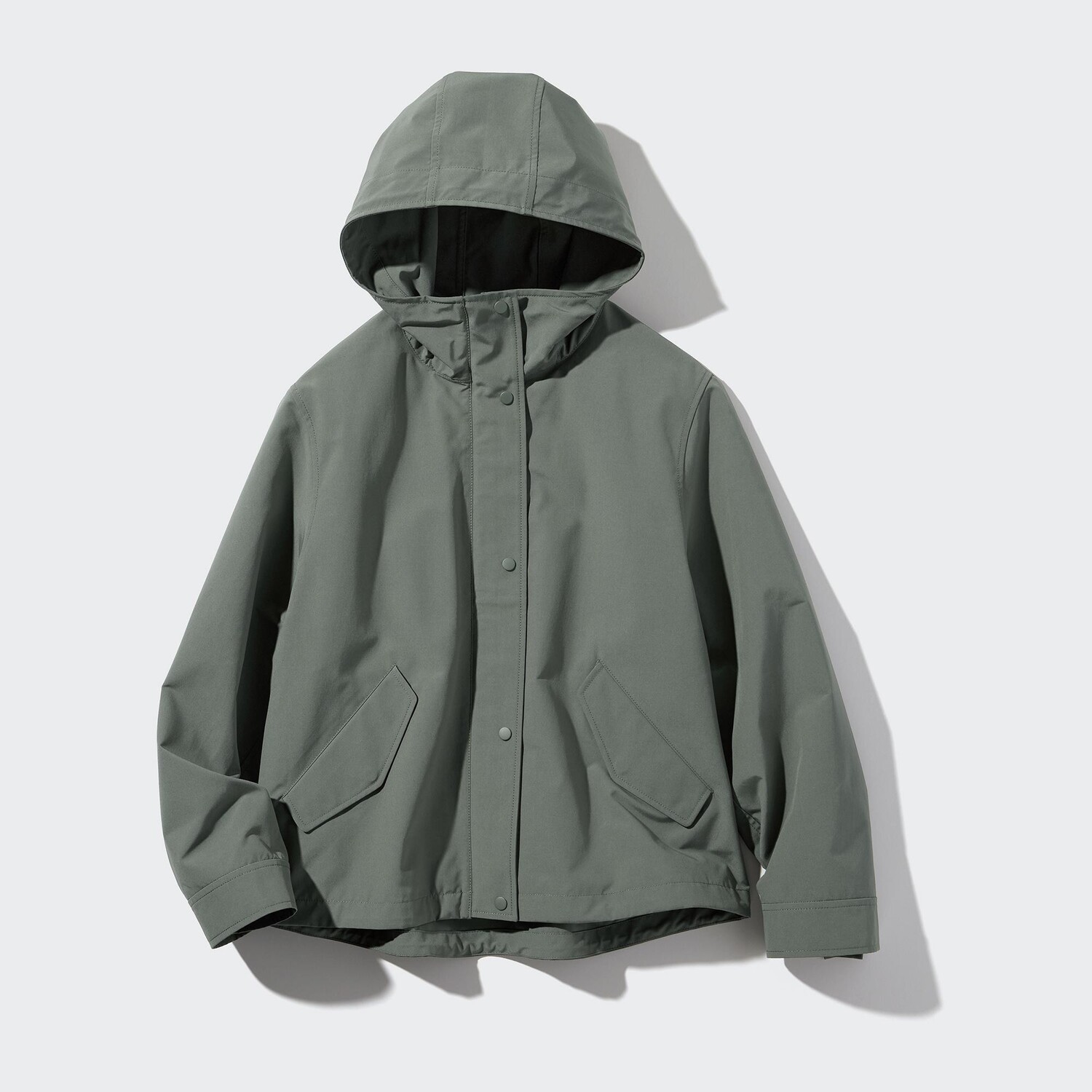 Парка UNIQLO хлопковая, 55 зеленый