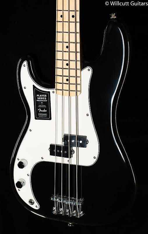 

Басс гитара Fender Player Precision Bass Black Maple Lefty Bass Guitar-MX22001760-8.67 lbs