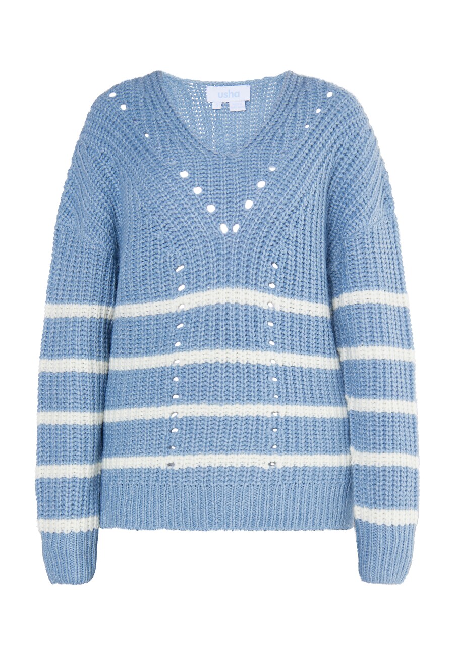 

Свитер usha BLUE LABEL Fenia, синий деним