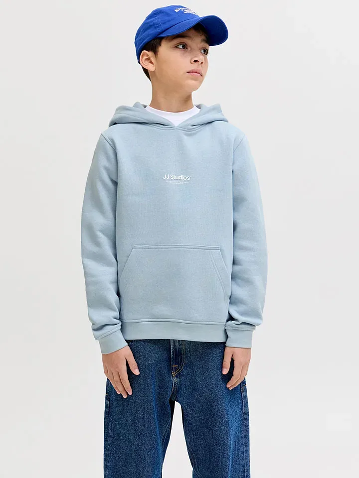 Капузенпуловер с капюшоном, JACK & JONES Junior, голубой