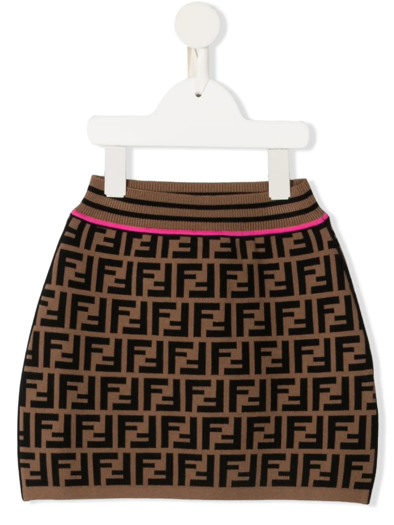 

Юбка с логотипом FF Fendi Kids, коричневый