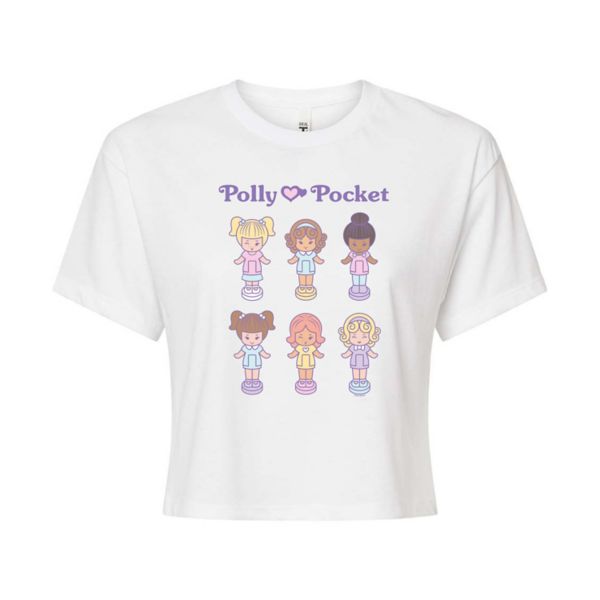 

Футболка с принтом кукол для подростков Polly Pocket, белый